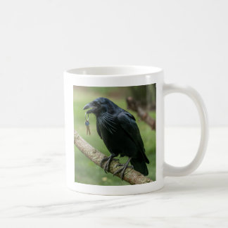 Raven on a Branch with Key Coffee Mug