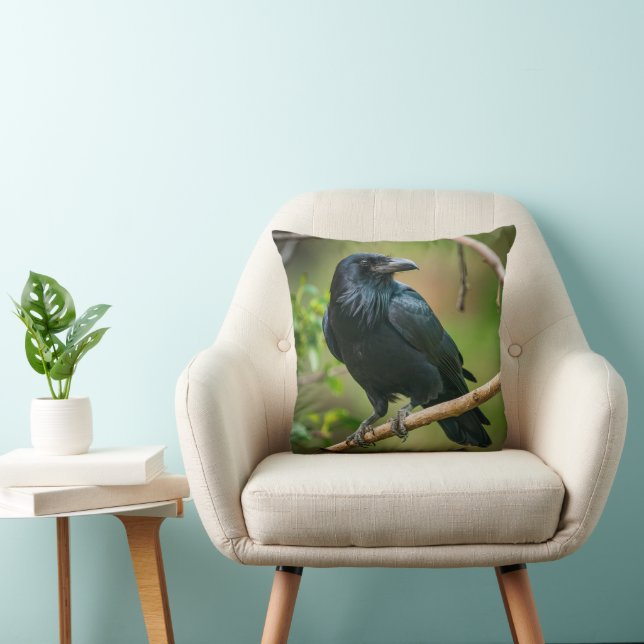Raven on a Tree Branch Cushion (Chair)
