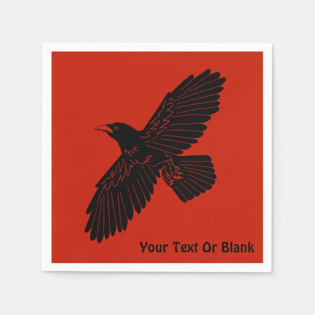 Raven On Red Napkin (Front)