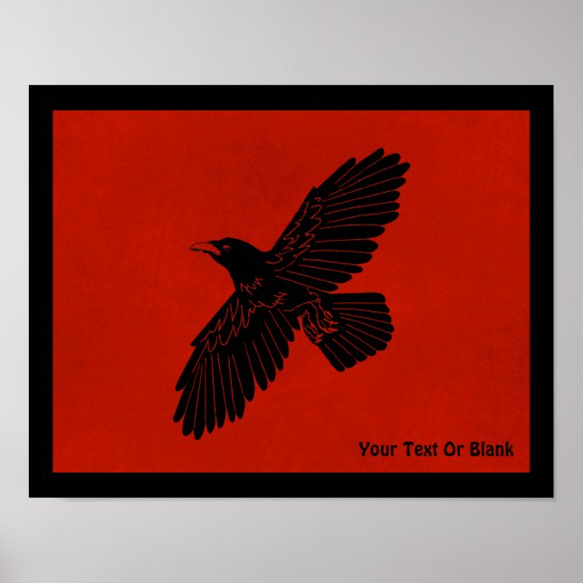 Raven On Red Poster (Front)