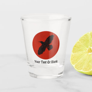 Raven On Red Shot Glass