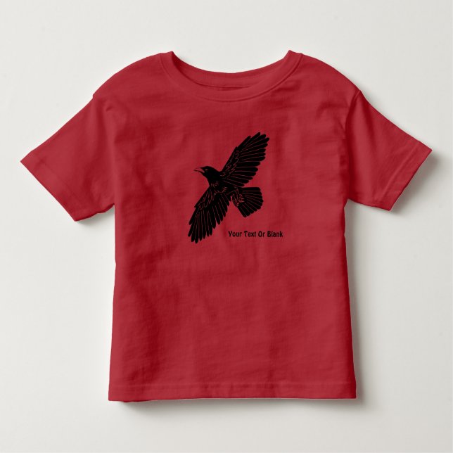 Raven On Red Toddler T-Shirt (Front)