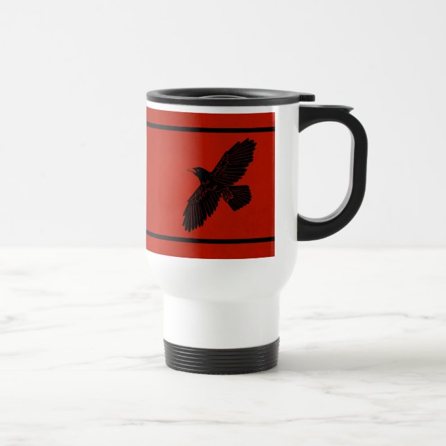 Raven On Red Travel Mug (Right)