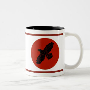 Raven On Red Two-Tone Coffee Mug
