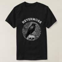 Raven On Skull With Roses Nevermore