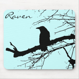 Raven on the Tree Mouse Pad