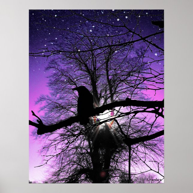 Raven on the Tree Poster (Front)