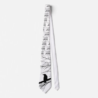 Raven on the Tree Tie