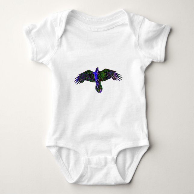 Raven Paint Baby Bodysuit (Front)
