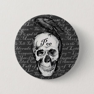 Raven Poe Button