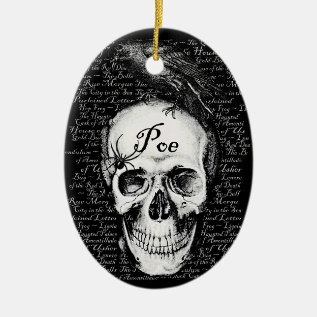 Raven Poe Ornament (Front)