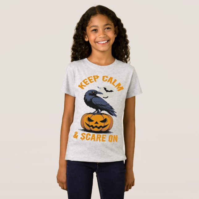 Raven & Pumpkin Panic T-Shirt (Front Full)