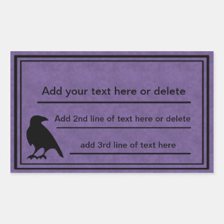 Raven Purple Template Stickers