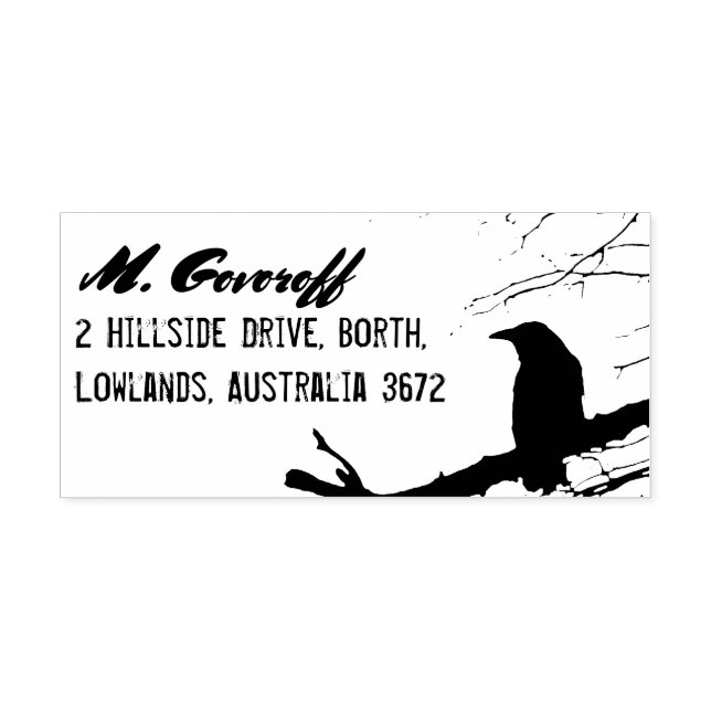Raven Return Address Stamp (Imprint)