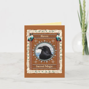 Raven -Sacred Magic- Custom Greeting Card