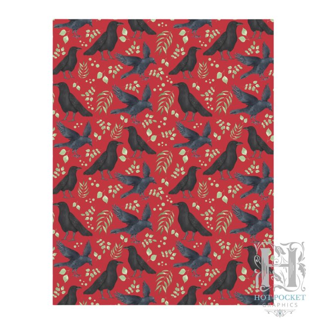 Raven Scrapbook Paper in Red (Creator Uploaded)