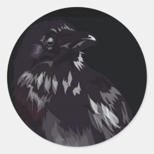 raven-shirt classic round sticker