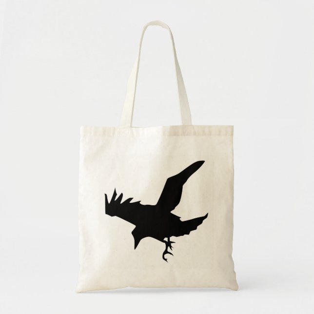 Raven Silhouette Tote Bag (Front)