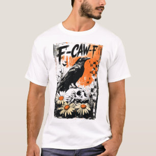 Raven Skull FCAWF Candy Cream Scary Halloween T-Shirt