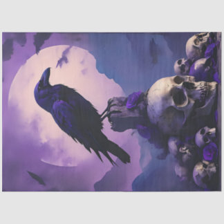 Raven Skull Tissue Paper