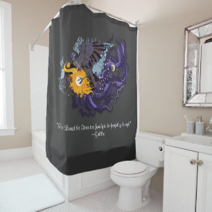 Raven Sky Folklore Shower Curtain