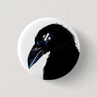 Raven splat! 3 cm round badge