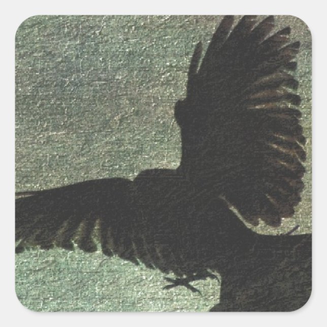 Raven Square Sticker (Front)