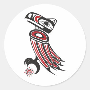 Raven steals the sun classic round sticker