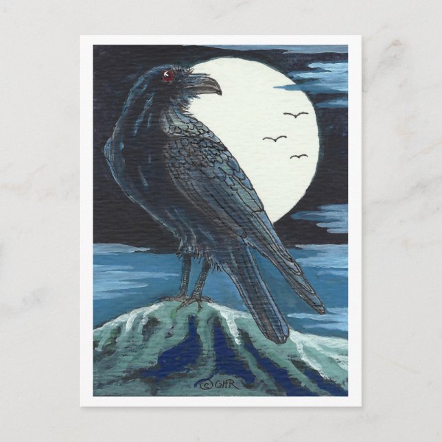 Raven & the Moon Postcard (Front)