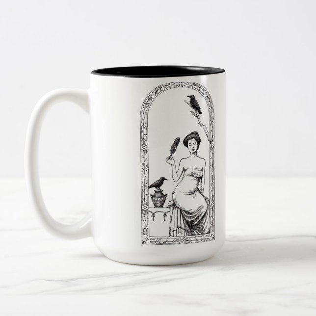 Raven Two-Tone Coffee Mug (Left)