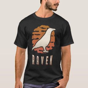 Raven Vintage Retro Classic Animal Sunset T-Shirt