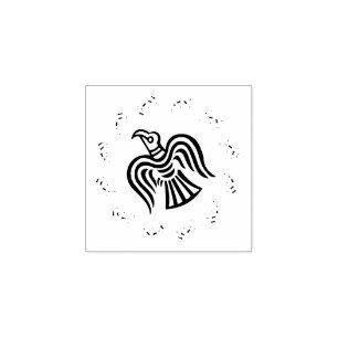 Raven w/out border rubber stamp