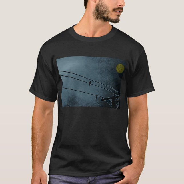 raven watches the moon tee shirt (Front)