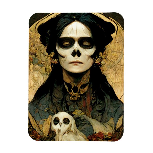 Raven Witch 2 Fantasy Horror Goth Gothic Magnet (Vertical)