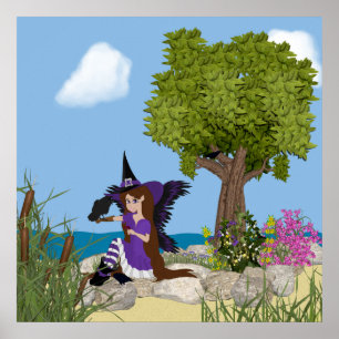 Raven Witch Faery Print