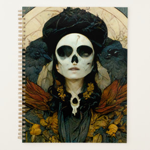 Raven Witch Fantasy Horror Goth Gothic Planner