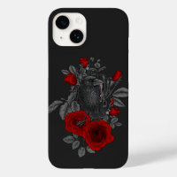 Raven with the key and roses