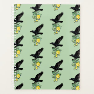 Raven with Yellow Rose Planner