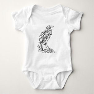 Raven Word Cloud Baby Bodysuit