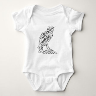 Raven Word Cloud Baby Bodysuit