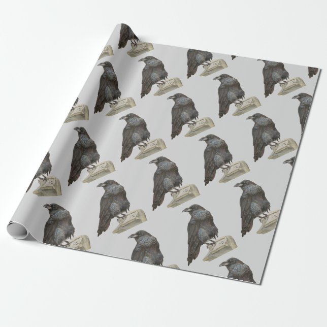 Raven Wrapping Paper (Unrolled)