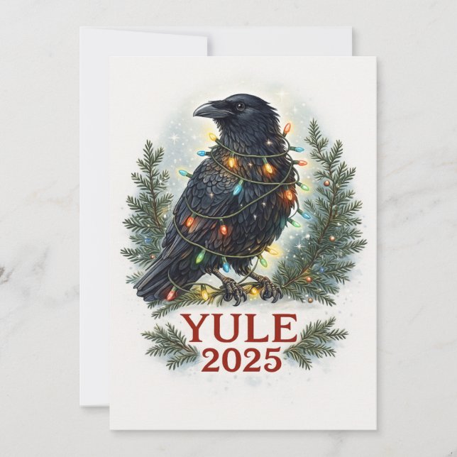 Raven yule 2025  holiday card (Front)
