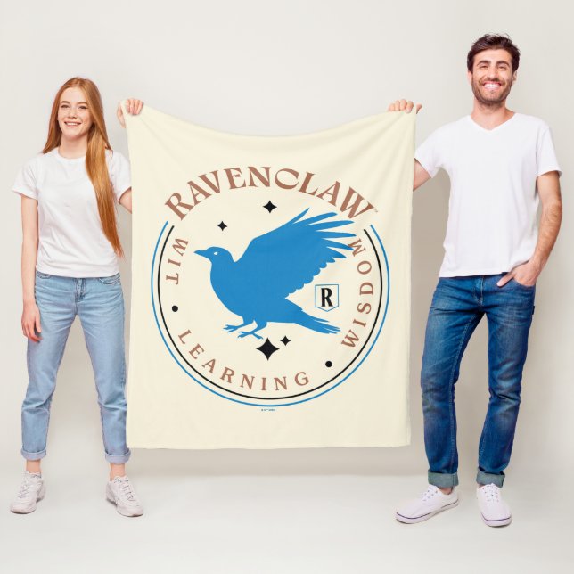 RAVENCLAW™ Blue Eagle House Pride Badge Fleece Blanket (In Situ)
