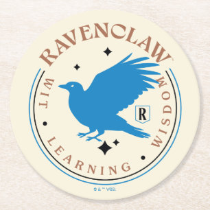 RAVENCLAW™ Blue Eagle House Pride Badge Round Paper Coaster