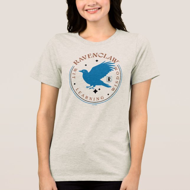 RAVENCLAW™ Blue Eagle House Pride Badge Tri-Blend Shirt (Front)