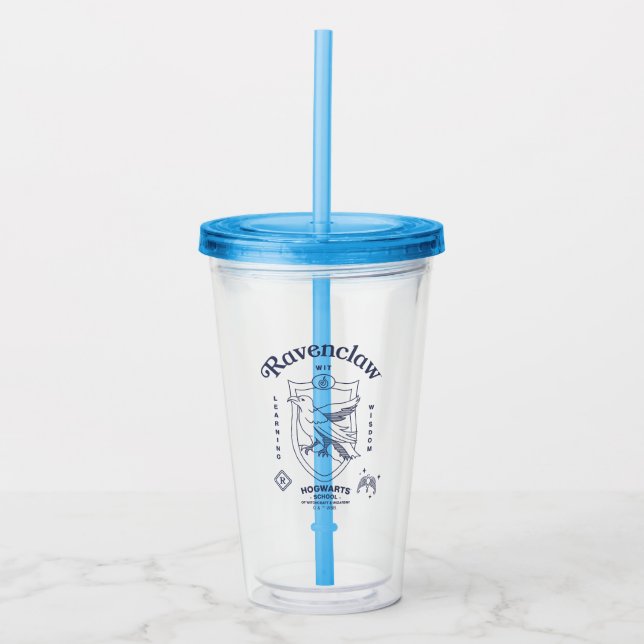 RAVENCLAW™ Wit Learning Wisdom Crest Acrylic Tumbler (Front)