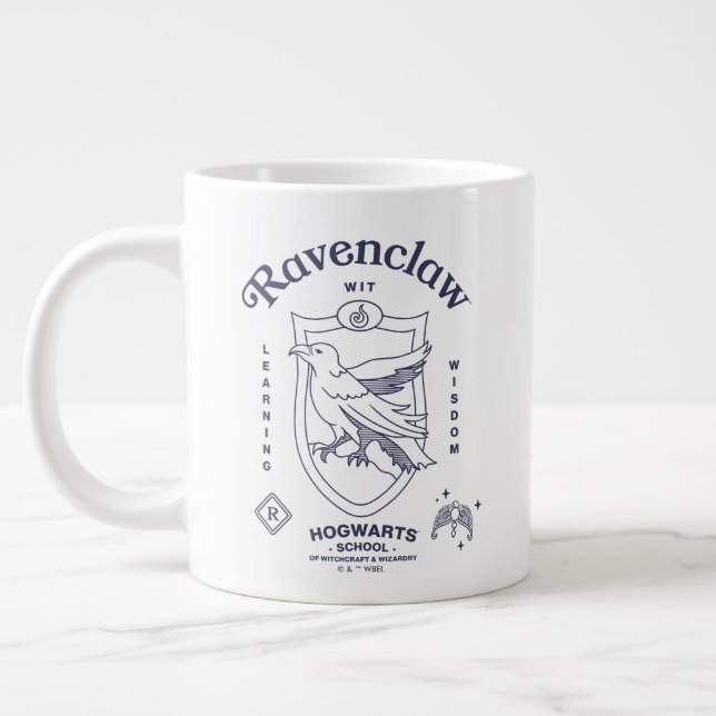 RAVENCLAW™ Wit Learning Wisdom Crest Large Coffee Mug (Left)
