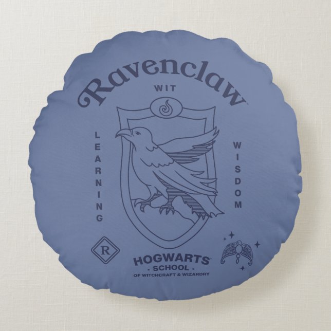 RAVENCLAW™ Wit Learning Wisdom Crest Round Cushion (Front)