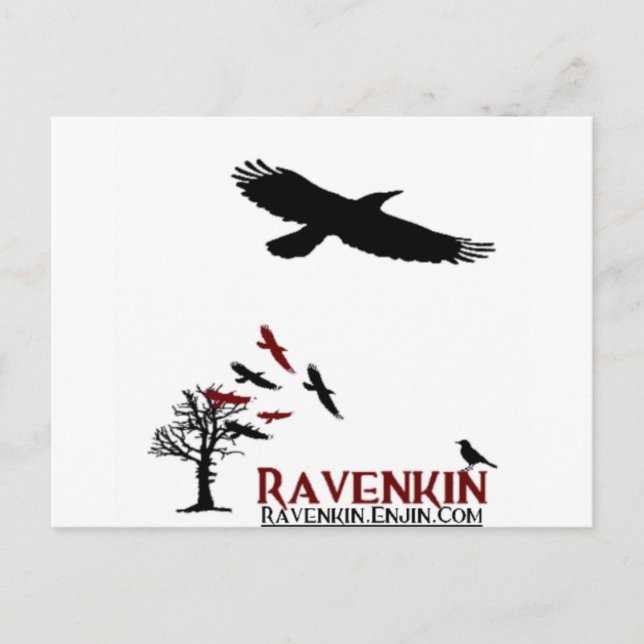 Ravenkin Novelty Postcard (Front)