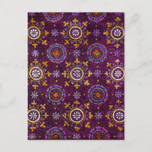 RAVENNA BYZANTINE MOSAICS,STAR,PURPLE STARRY NIGHT POSTCARD